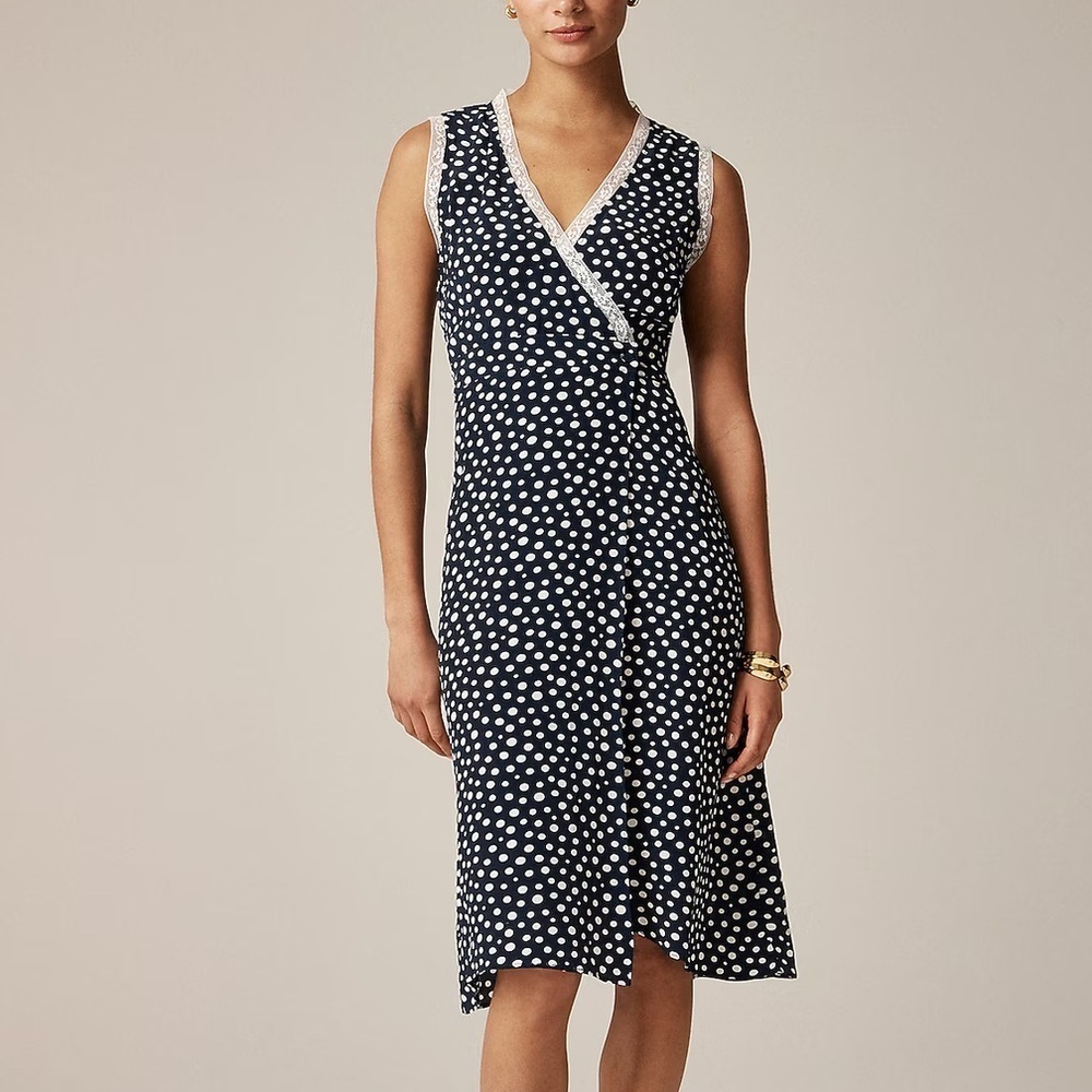J crew navy Rouje X J.Crew Rencard wrap dress